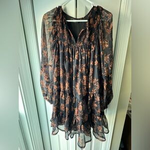 Vici Black and Brown Patterned Dress